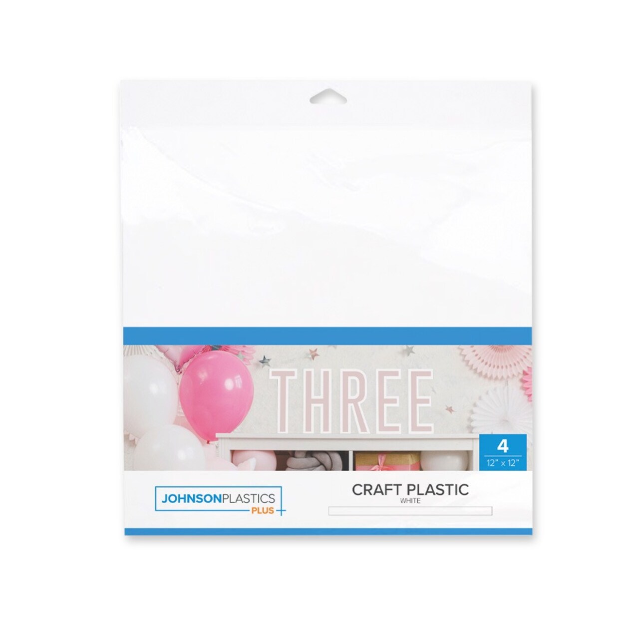 Craft Plastic Sheet Pack, White - 4 sheets per pack